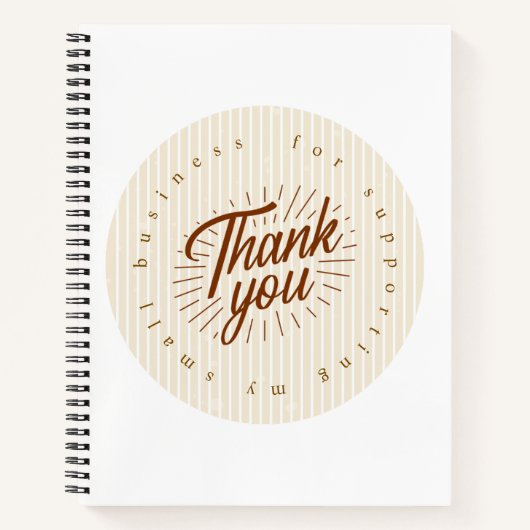 Boho Neutral	Lustiges Notizbuch Journal | Danke  (Vorderseite)