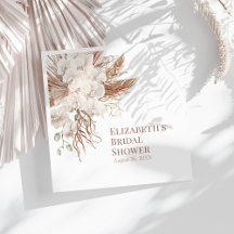 Boho Neutral Pampas Grass Brautparty Napkins
