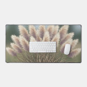 Boho Neutral Pampas Grass Illustration Schreibtischunterlage (Tastatur & Maus)