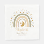 Boho Neutral Rainbow Baby Shower Serviette (Vorderseite)
