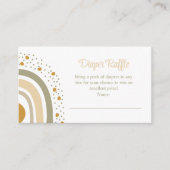 Boho Neutral Rainbow Diaper Raffle Enclosure Card Begleitkarte (Vorderseite)