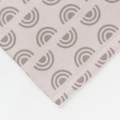 Boho Neutral Rainbow Fleece Blanket (Ecke)