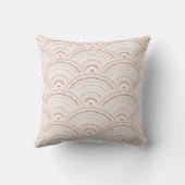 Boho Neutral Rainbow Pattern Pillow Kissen (Rückseite)