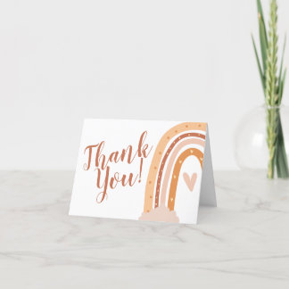 Boho Neutral Regenbogen Danke Karten