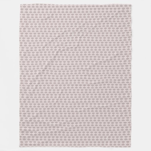 Boho-Neutral-Regenbogen-Plüschdecke Fleecedecke (Vorderseite)