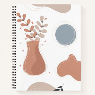 Boho Neutral Sauberes Notizbuch Journal Gartenze