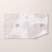 Boho Neutral Space Doodles Ästhetisches Design Badhandtuch Set (Handtuch)