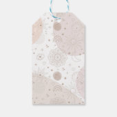 Boho Neutral Space Doodles Ästhetisches Design Geschenkanhänger (Rückseite)