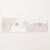Boho Neutral Space Doodles Ästhetisches Design Yogamatte (Rückseite (Horizontal))
