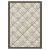 Boho Neutral Tablecloth mit modernen Linienmustern Tischdecke (Vorderseite)