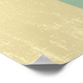 Boho Neutral und Aquamarine Abstrakte Illustration Poster (Ecke)