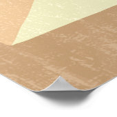 Boho Neutral und Aquamarine KüstenIllustration Kun Poster (Ecke)