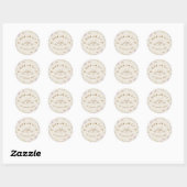 Boho Neutral Vintage Backen Aufkleber | Cookie-Tru (Blatt)