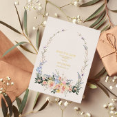 Boho Neutral Water Wildblume Wedding Foil I Folieneinladung