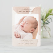 Boho Neutral Watercolor Ankündigung des eleganten  (Stehend Vorderseite)