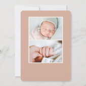 Boho Neutral Watercolor Ankündigung des eleganten  (Rückseite)