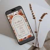 Boho Neutral Watercolor Pampas Hochzeitseinladung Einladung