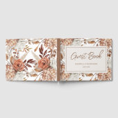 Boho Neutral Watercolor Pampas Wedding Gästebuch (Voll)