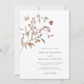 Boho Neutral Wedding Einladung (Vorderseite)