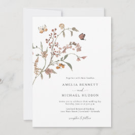 Boho Neutral Wedding Einladung