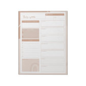 Boho Neutral Weekly Planner for Service Providers Notizblock (Rotiert)