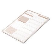 Boho Neutral Weekly Planner for Service Providers Notizblock (angewinkelt)
