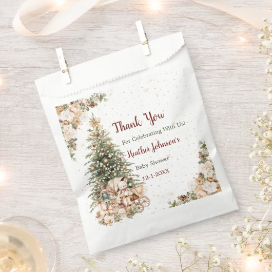 Boho Neutral Weihnachtsdusche Geschenktütchen (Ausgeschnitten)