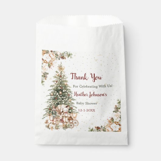 Boho Neutral Weihnachtsdusche Geschenktütchen (Vorderseite)