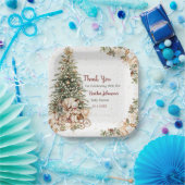 Boho Neutral Weihnachtsdusche Pappteller (Party)