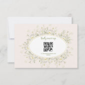 Boho Neutral White Water Wildblume Wedding R RSVP Karte (Vorderseite)
