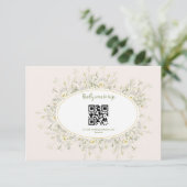 Boho Neutral White Water Wildblume Wedding R RSVP Karte (Stehend Vorderseite)