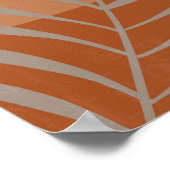 Boho Neutrale Abstrakte Landschaft Botanische Maue Poster (Ecke)