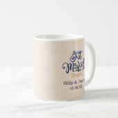 Boho Neutrale Ästhetik Hochzeit Kaffeetasse  (VorderseiteRechts)