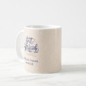 Boho Neutrale Ästhetik Hochzeit Kaffeetasse  (Vorderseite Links)