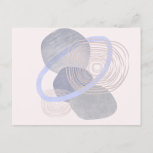 Boho Neutrale Bio Formen Kunstpostkarte Postkarte