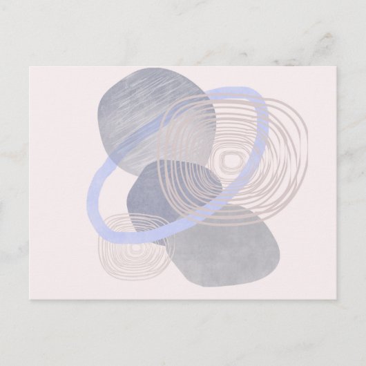 Boho Neutrale Bio Formen Kunstpostkarte Postkarte (Vorderseite)