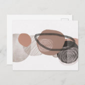 Boho Neutrale Bio Formen Kunstpostkarte Postkarte (Vorne/Hinten)