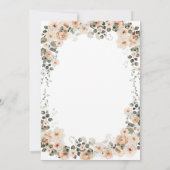 Boho-Neutrale Blumen-Erstkommunion-Einladung Einladung (Rückseite)