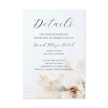 Boho-Neutrale Blumendetails-Karte