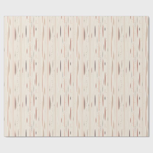 Boho neutrale braune Farbstreifen Streifen Geschenkpapier (Flach)