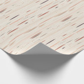 Boho neutrale braune Farbstreifen Streifen Geschenkpapier (Ecke)