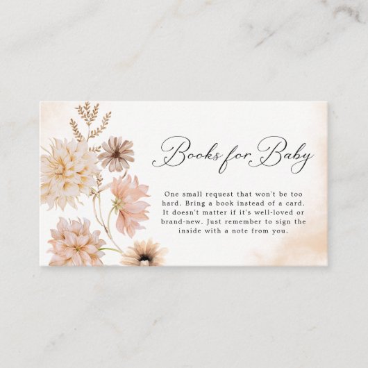 Boho Neutrale Bücher für das botanische Geschlecht Begleitkarte (Vorderseite)