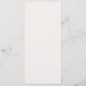 Boho-Neutrale Champagner-Hochzeitsmenü  Menükarte (Rückseite)