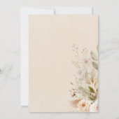 Boho neutrale florale Brautparty Einladung (Rückseite)
