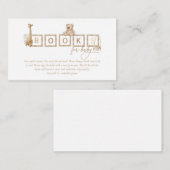 Boho neutrale Holzblockbuchstaben Bücher für Baby Begleitkarte (Vorne/Hinten)