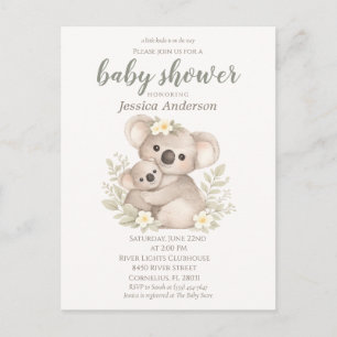 Boho-Neutrale Koala-Baby-Party Postkarte