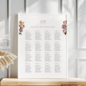 Boho neutrale Lila Hochzeitskartentafel Poster