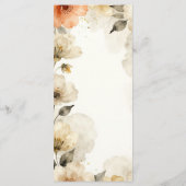 Boho-Neutrale-Pfirsich-Aquarell-Blumenhochzeit Programm (Rückseite)