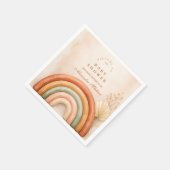 Boho-Neutrale Rainbow-Baby-Party Serviette (Ecke)