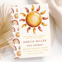 Boho Neutrale Regenbogen-Babyparty